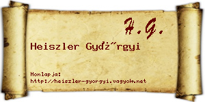 Heiszler Györgyi névjegykártya
