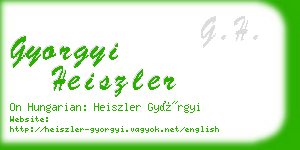 gyorgyi heiszler business card